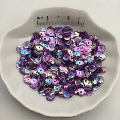 10g 6 mm caurspīdīgas krāsas kauss PVC fliteriem mirdzošas paletes drēbēm, cepurēm, apaviem. Bērniem DIY. Amatniecība ar rokām gatavotu aksesuāru vairumtirdzniecība