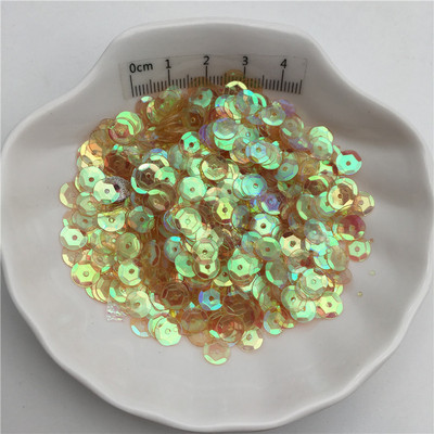 10g 6 mm caurspīdīgas krāsas kauss PVC fliteriem mirdzošas paletes drēbēm, cepurēm, apaviem. Bērniem DIY. Amatniecība ar rokām gatavotu aksesuāru vairumtirdzniecība