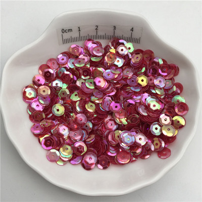 10g 6 mm caurspīdīgas krāsas kauss PVC fliteriem mirdzošas paletes drēbēm, cepurēm, apaviem. Bērniem DIY. Amatniecība ar rokām gatavotu aksesuāru vairumtirdzniecība