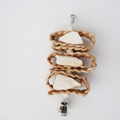 Természetes rágójáték kisállat madarak számára papagáj ara papagáj Lovebird Bite hinta ketrec játék luffa szőlő golyós ketrec madarak akasztós kiegészítői