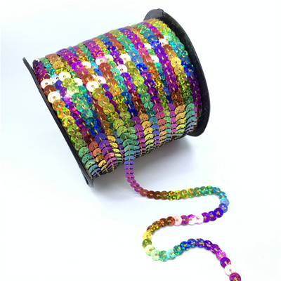 5 jardi 6 mm matēti vizuļi, spīdīgi slīpēti, vaļīgi fliteri Pailletes Šūšana Kāzu amatniecība, DIY Scrapbooking