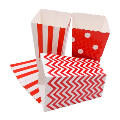 Jaunums! 12GB/Lot Popkorna kastīte/tasīte Rozā tematiskā ballītes dekorēšana bērniem Daudz laimes dzimšanas dienā Ziemassvētku kāzu ballītei Bērnu dušas piederumi