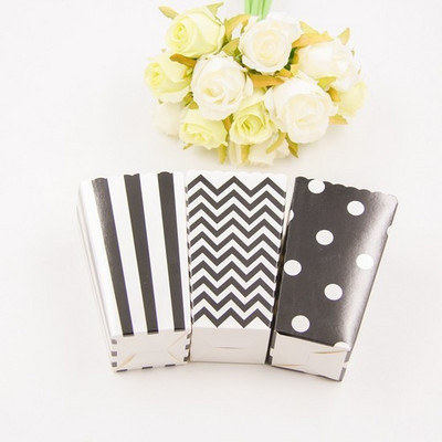 Jaunums! 12GB/Lot Popkorna kastīte/tasīte Rozā tematiskā ballītes dekorēšana bērniem Daudz laimes dzimšanas dienā Ziemassvētku kāzu ballītei Bērnu dušas piederumi