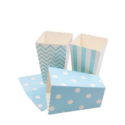 Jaunums! 12GB/Lot Popkorna kastīte/tasīte Rozā tematiskā ballītes dekorēšana bērniem Daudz laimes dzimšanas dienā Ziemassvētku kāzu ballītei Bērnu dušas piederumi