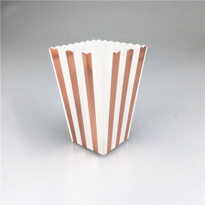 Jaunums! 12GB/Lot Popkorna kastīte/tasīte Rozā tematiskā ballītes dekorēšana bērniem Daudz laimes dzimšanas dienā Ziemassvētku kāzu ballītei Bērnu dušas piederumi