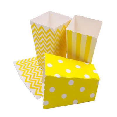 Jaunums! 12GB/Lot Popkorna kastīte/tasīte Rozā tematiskā ballītes dekorēšana bērniem Daudz laimes dzimšanas dienā Ziemassvētku kāzu ballītei Bērnu dušas piederumi