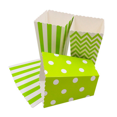 Jaunums! 12GB/Lot Popkorna kastīte/tasīte Rozā tematiskā ballītes dekorēšana bērniem Daudz laimes dzimšanas dienā Ziemassvētku kāzu ballītei Bērnu dušas piederumi