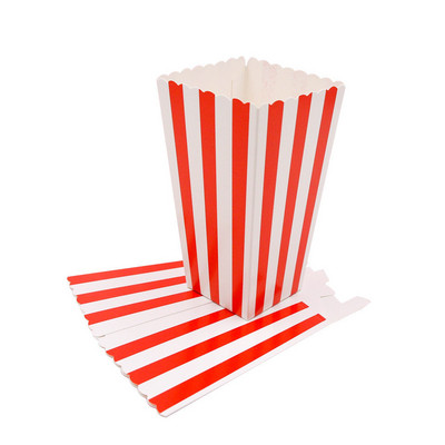 Jaunums! 12GB/Lot Popkorna kastīte/tasīte Rozā tematiskā ballītes dekorēšana bērniem Daudz laimes dzimšanas dienā Ziemassvētku kāzu ballītei Bērnu dušas piederumi