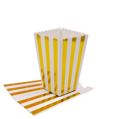 Jaunums! 12GB/Lot Popkorna kastīte/tasīte Rozā tematiskā ballītes dekorēšana bērniem Daudz laimes dzimšanas dienā Ziemassvētku kāzu ballītei Bērnu dušas piederumi