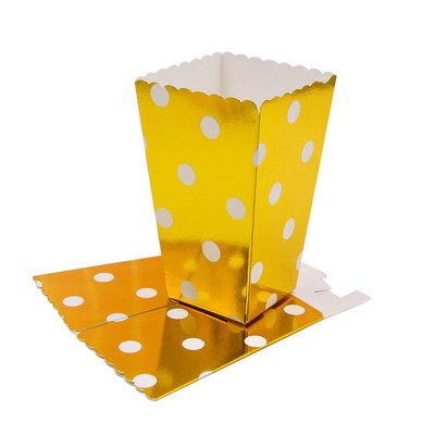 Jaunums! 12GB/Lot Popkorna kastīte/tasīte Rozā tematiskā ballītes dekorēšana bērniem Daudz laimes dzimšanas dienā Ziemassvētku kāzu ballītei Bērnu dušas piederumi