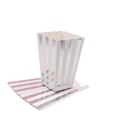 Jaunums! 12GB/Lot Popkorna kastīte/tasīte Rozā tematiskā ballītes dekorēšana bērniem Daudz laimes dzimšanas dienā Ziemassvētku kāzu ballītei Bērnu dušas piederumi