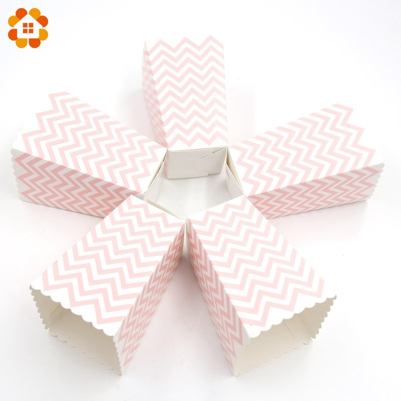 Jaunums! 12GB/Lot Popkorna kastīte/tasīte Rozā tematiskā ballītes dekorēšana bērniem Daudz laimes dzimšanas dienā Ziemassvētku kāzu ballītei Bērnu dušas piederumi