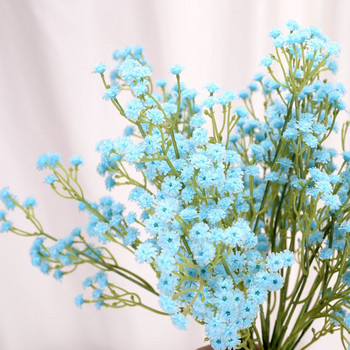 Мини ново 60 cm Направи си сам изкуствено бебешко дъх цвете гипсофила фалшиво силиконово растение сватбено тържество украса домашна цветна аранжировка