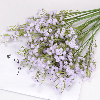 Mini új 60 cm-es barkács mesterséges baba lehelet virág gypsophila hamis szilikon növény esküvői party dekoráció otthoni virágkötészeti