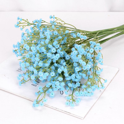 Mini új 60 cm-es barkács mesterséges baba lehelet virág gypsophila hamis szilikon növény esküvői party dekoráció otthoni virágkötészeti