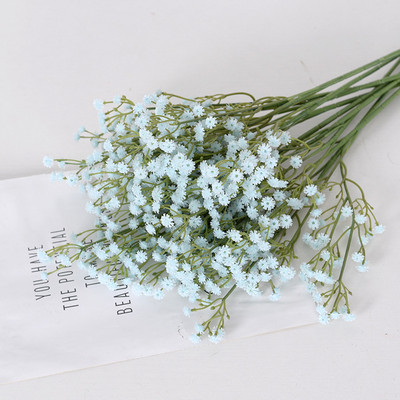 Mini új 60 cm-es barkács mesterséges baba lehelet virág gypsophila hamis szilikon növény esküvői party dekoráció otthoni virágkötészeti