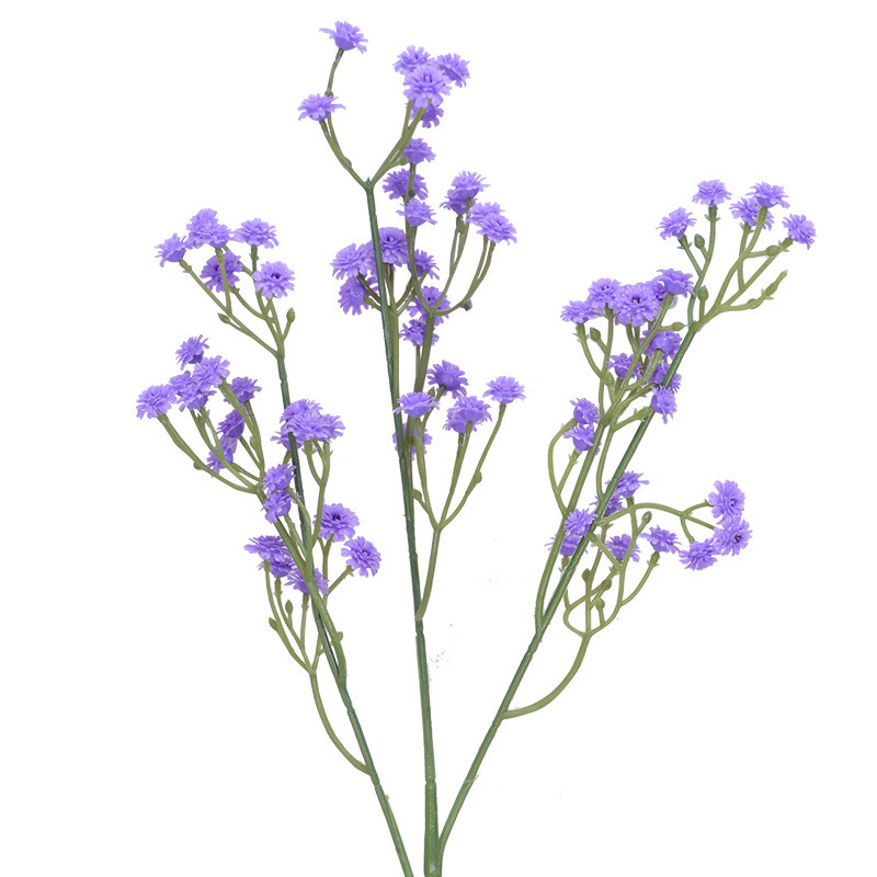 Mini új 60 cm-es barkács mesterséges baba lehelet virág gypsophila hamis szilikon növény esküvői party dekoráció otthoni virágkötészeti