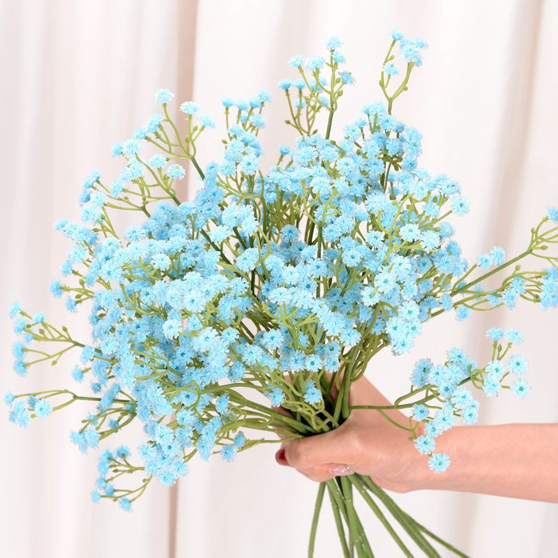 Mini új 60 cm-es barkács mesterséges baba lehelet virág gypsophila hamis szilikon növény esküvői party dekoráció otthoni virágkötészeti