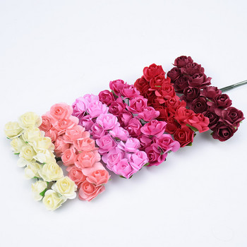 Πωλείται MINI χάρτινα τριαντάφυλλα ανθοδέσμη αξεσουάρ γάμου διακόσμησης σπιτιού diy χριστουγεννιάτικο στεφάνι δώρα τεχνητά λουλούδια για λεύκωμα