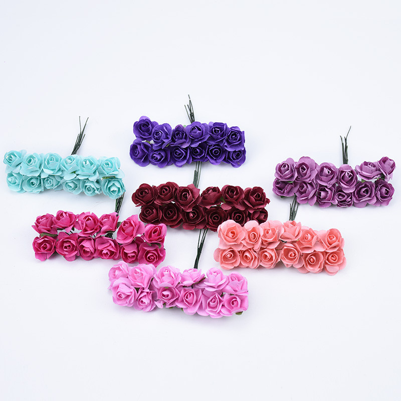 Pārdodu MINI papīra rozes pušķi kāzu mājas dekorēšanas aksesuāri Ziemassvētku vainags dāvanas mākslīgie ziedi albumam