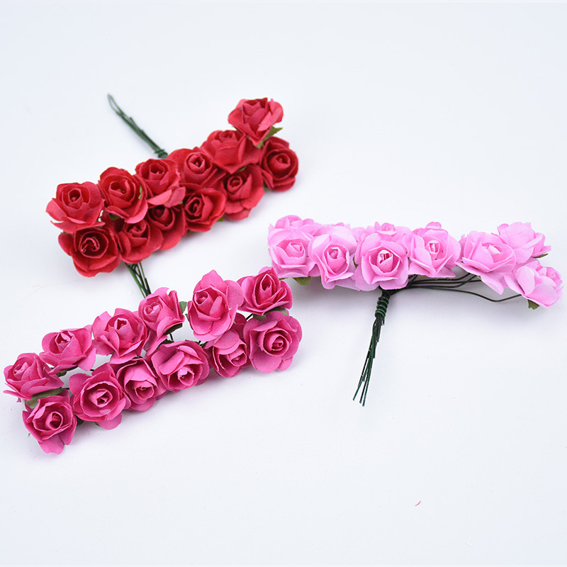 Pārdodu MINI papīra rozes pušķi kāzu mājas dekorēšanas aksesuāri Ziemassvētku vainags dāvanas mākslīgie ziedi albumam