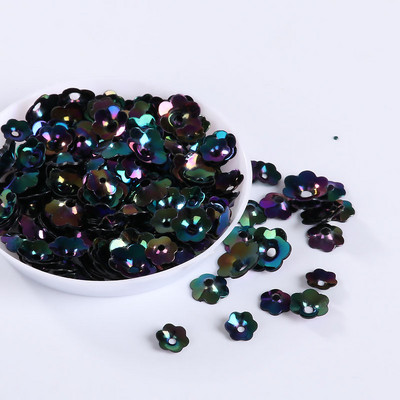 10g/tétel Vegyes színek Több méretű 3D szilvavirág laza flitterek varrás kézműves/díszítési leletek, női ruha varrás kiegészítők