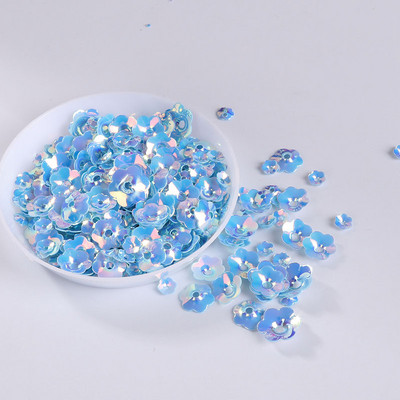 10g/tétel Vegyes színek Több méretű 3D szilvavirág laza flitterek varrás kézműves/díszítési leletek, női ruha varrás kiegészítők