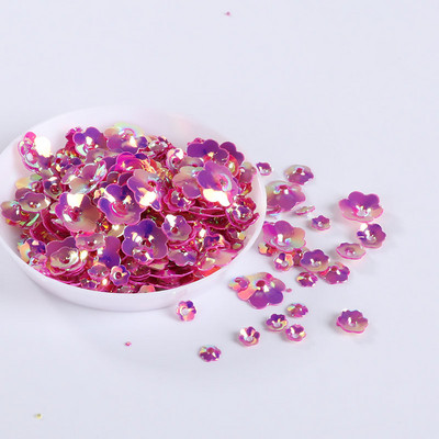 10g/tétel Vegyes színek Több méretű 3D szilvavirág laza flitterek varrás kézműves/díszítési leletek, női ruha varrás kiegészítők