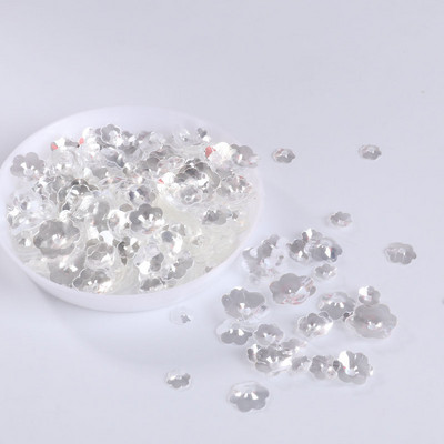 10g/tétel Vegyes színek Több méretű 3D szilvavirág laza flitterek varrás kézműves/díszítési leletek, női ruha varrás kiegészítők