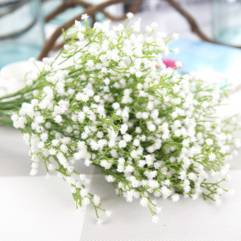 Φτηνό 1 τεμάχιο Πολύχρωμη Βρεφική Αναπνοή Τεχνητό Λουλούδι Ψεύτικο Gypsophila DIY Μπουκέτο λουλουδιών Σύνθεση Διακόσμηση σπιτιού γάμου Au