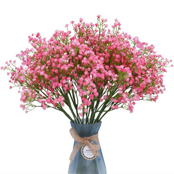Φτηνό 1 τεμάχιο Πολύχρωμη Βρεφική Αναπνοή Τεχνητό Λουλούδι Ψεύτικο Gypsophila DIY Μπουκέτο λουλουδιών Σύνθεση Διακόσμηση σπιτιού γάμου Au