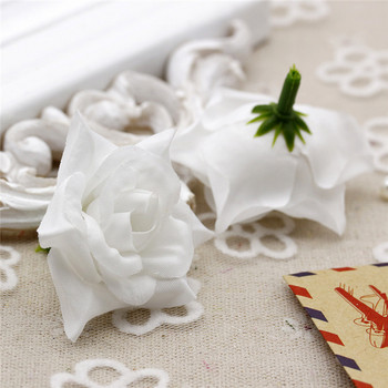 10 τεμ. Μίνι τριαντάφυλλα 4 εκ. Τεχνητά λουλούδια κεφάλια DIY Χειροποίητη ανθοδέσμη γάμου Νυφικό στεφάνι γενεθλίων διακόσμηση κουτί δώρου για χριστουγεννιάτικο πάρτι