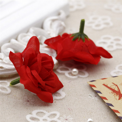 10gab 4cm mini rozes mākslīgo ziedu galviņas DIY roku darbs kāzu pušķis līgavas vainags dzimšanas dienas Ziemassvētku ballītes dāvanu kastes dekors