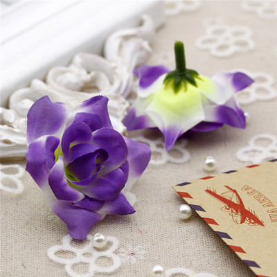 10gab 4cm mini rozes mākslīgo ziedu galviņas DIY roku darbs kāzu pušķis līgavas vainags dzimšanas dienas Ziemassvētku ballītes dāvanu kastes dekors