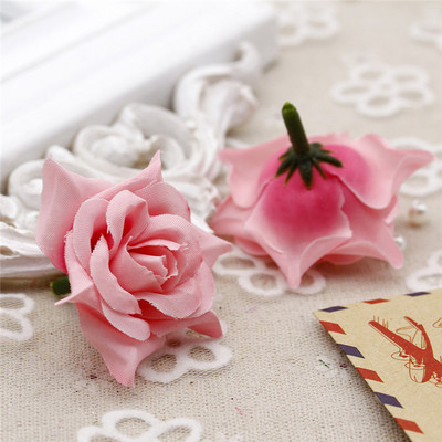10gab 4cm mini rozes mākslīgo ziedu galviņas DIY roku darbs kāzu pušķis līgavas vainags dzimšanas dienas Ziemassvētku ballītes dāvanu kastes dekors