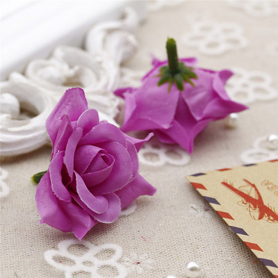 10gab 4cm mini rozes mākslīgo ziedu galviņas DIY roku darbs kāzu pušķis līgavas vainags dzimšanas dienas Ziemassvētku ballītes dāvanu kastes dekors