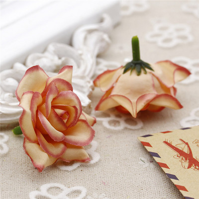 10gab 4cm mini rozes mākslīgo ziedu galviņas DIY roku darbs kāzu pušķis līgavas vainags dzimšanas dienas Ziemassvētku ballītes dāvanu kastes dekors