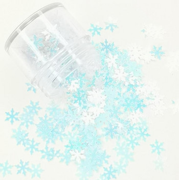 Εξαιρετικά λεπτή Glitter Big Snowflake Sequin 8mm Laser 3D Nail Holographic Paillettes PET Loose Sequins DIY Nail Art Decorations 8g