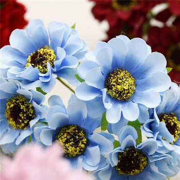 6 τμχ/μάτσο 4 εκατοστά Μεταξωτά Τεχνητά Λουλούδια Ηλίανθος Ψεύτικα Λουλούδια Καλοκαιρινή Φωτογραφία Παραλίας Γάμος Χειροποίητη DIY Διακόσμηση σπιτιού