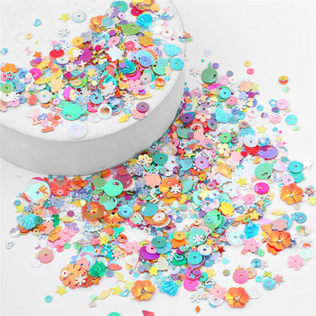 20g 3-10mm Glitter Sequins Mixed Star Heart Shell Sequins Paillettes for DIY Nails Art Wedding Decor Ράψιμο ρούχων κομφετί