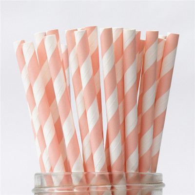 Zelta roze Zelta papīra salmiņi Strip Dot Dzeramais salmiņš Vienreizlietojamie galda piederumi ballīšu piederumi Kāzu dzimšanas dienas ballītes dekorēšana bērniem