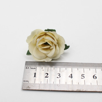 20 τμχ/Παρτίδα Μίνι μεταξωτό τριαντάφυλλο τεχνητά λουλούδια Κεφαλή 3,5 εκ. Ψεύτικα λουλούδια Διακόσμηση σπιτιού γάμου DIY Γιρλάντες Αξεσουάρ χειροτεχνίας στεφάνι