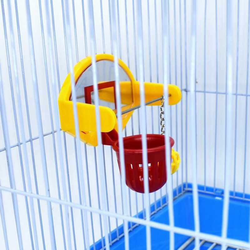 Putnu rotaļlieta Praktiska nejauša krāsa Smieklīga papagailis zvaniņš basketbola stīpa košļājamā rotaļlieta papagaiļiem Papagaiļu apmācības rotaļlieta Papagaiļa rotaļlieta