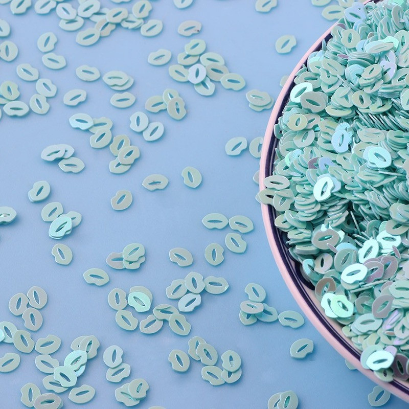 10 g jaukas lūpas veido vaļīgus vizuļus, mirdzošas pailletes nagu mākslas manikīram kāzu dekorēšanai DIY konfeti Lentejuelas Crafts