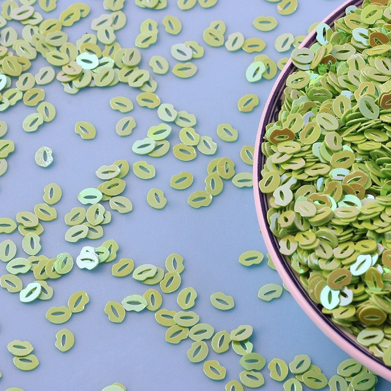 10 g jaukas lūpas veido vaļīgus vizuļus, mirdzošas pailletes nagu mākslas manikīram kāzu dekorēšanai DIY konfeti Lentejuelas Crafts