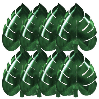 8 Επισκέπτες Χρυσό γράμμα Oh Baby Επιτραπέζιο σκεύος μιας χρήσης Ζούγκλα Φύλλα χαρτοπετσέτας Πιάτο Κύπελλο Baby Shower Boy Girl Babyshower Oh Baby Supplies