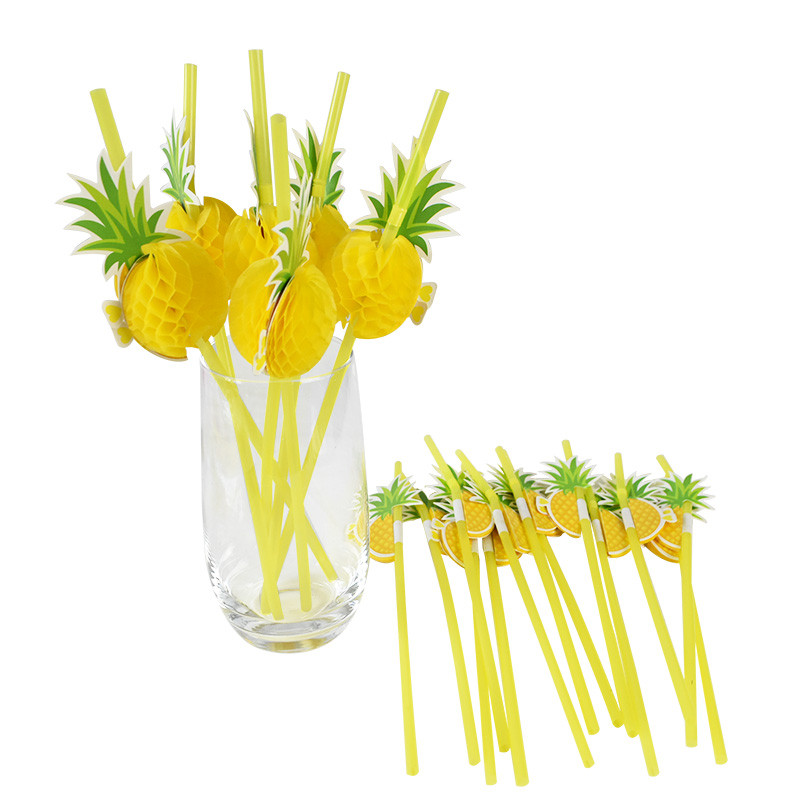 25/50/100 TK vihmavarju päikesevarju joogikõrred Flamingo ananassi ühekordsed kõrred Hawaii kokteili Luau peokaunistuste jaoks
