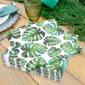 20 kom. Papirnate salvete sa tropskim palminim lišćem Safari, dječje džungle, ukrasi za rođendansku proslavu, havajski luau ljetni vjenčani ručnik