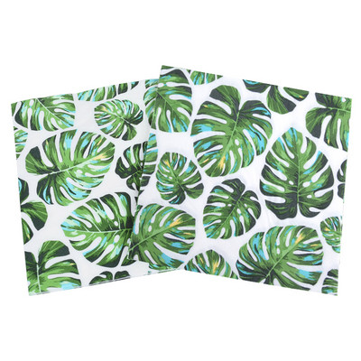 20 kom. Papirnate salvete sa tropskim palminim lišćem Safari, dječje džungle, ukrasi za rođendansku proslavu, havajski luau ljetni vjenčani ručnik