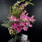 SunMade Ziemeļu zirņu ziedu zars Zīds Mākslīgie Ziedi Kāzu Mājas Noformējums Līgavas Pušķis Flores Artificales Violeta Flore